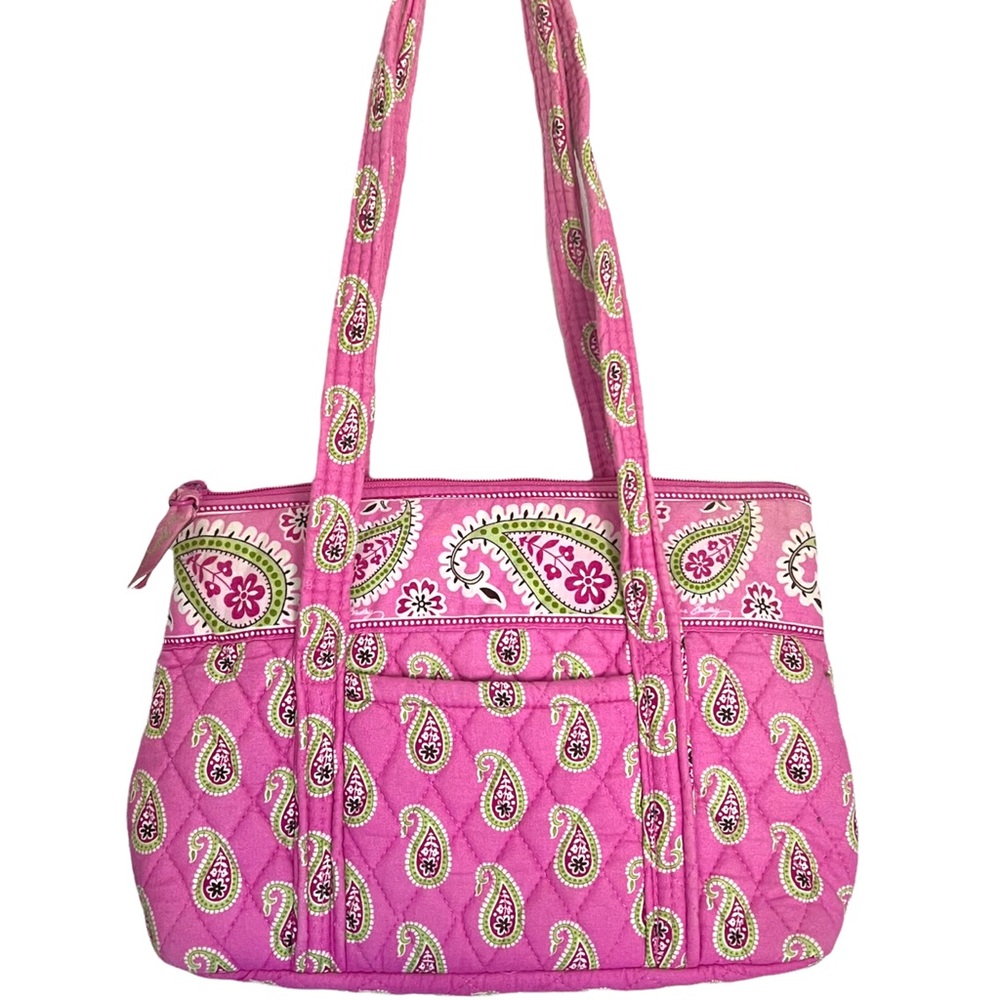 Vera Bradley Bermuda Pink Paisley Little Betsy Bag Purse 100% Cotton Quilted